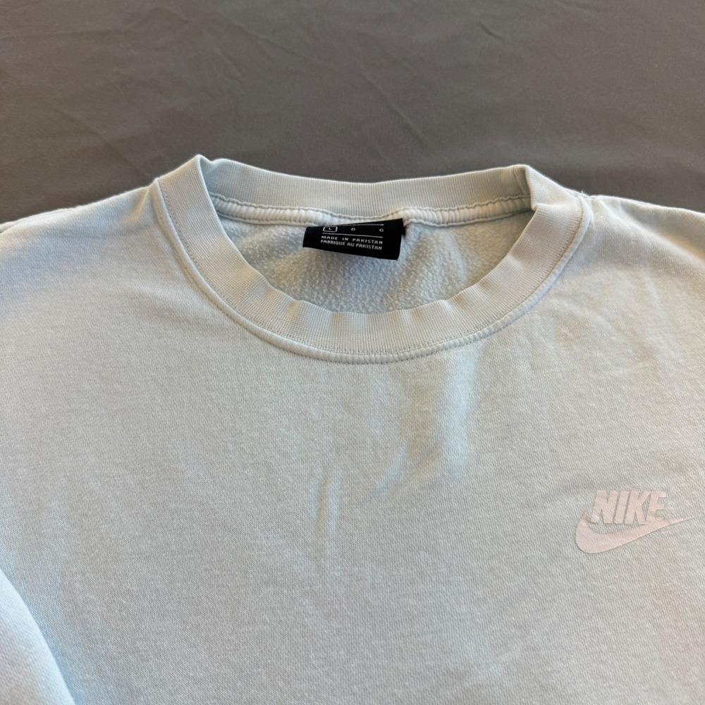 Nike Sportswear Crewneck Sweatshirt Womens Large Light Blue - Picture 7 of 11